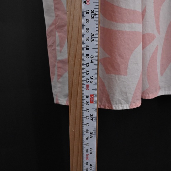 WOOLWORTHS Dress Size M Pink Geometric Print Cotton V Neck Flutter Sleeve Shift - Picture 11 of 12